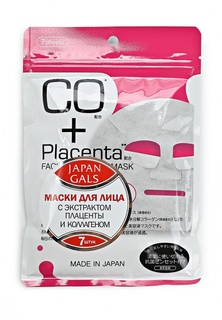 Упаковка масок с плацентой и коллагеном Japan Gals