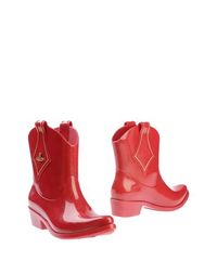 Красные Полусапоги и высокие ботинки Vivienne Westwood Anglomania + Melissa