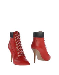 Красные Полусапоги и высокие ботинки Moschino