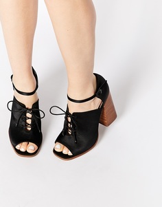 ASOS EDENVILLE Lace Up Shoe Boots - Черный