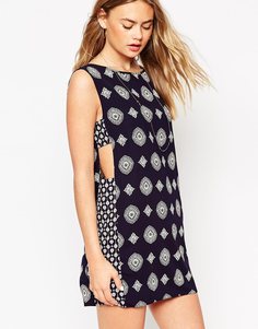 Цельнокройное платье с петельками ASOS Mix and Match - Синий