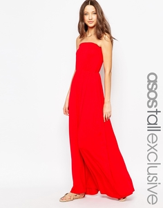 Платье-бандо макси ASOS TALL - Черный