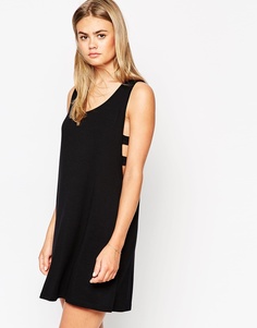 Платье с хлястиками по бокам ASOS - Черный