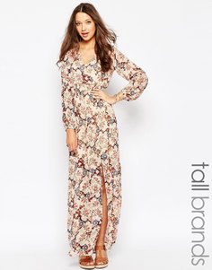 Glamorous Tall Floral Print Wrap Front Maxi Dress - Мульти