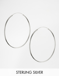 Серебряные серьги-кольца 60 мм ASOS - Серебряный