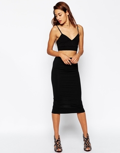 Трикотажная юбка-карандаш миди ASOS - Черный