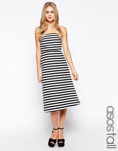 Платье с открытыми плечами ASOS TALL - Полоски