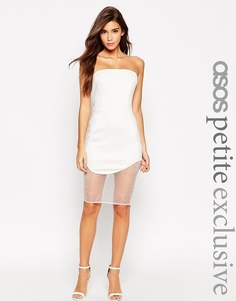 Облегающее платье-бандо ASOS PETITE Premium - Белый
