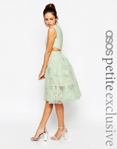 Платье для выпускного с цветочной вышивкой и вырезами ASOS PETITE