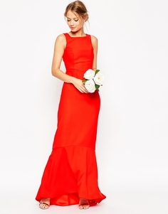 Платье макси асимметричной длины ASOS WEDDING - Красный