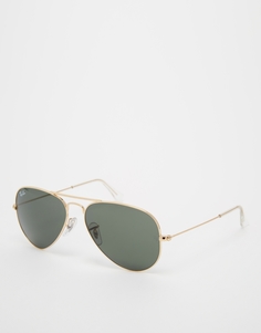 Большие солнцезащитные очки‑авиаторы Rayban - Золотой