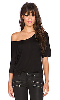 Футболка из джерси с низким вырезом - T by Alexander Wang