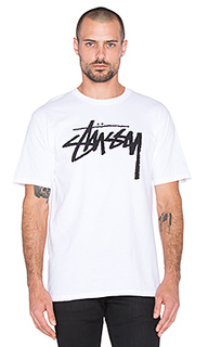 Футболка с рисунком stock - Stussy