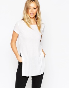 ASOS Longline Top with Side Splits - Белый