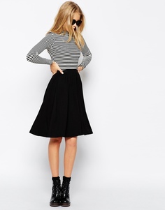 Расклешенная юбка миди ASOS - Черный