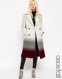 Oversize-пальто с эффектом омбре ASOS TALL - Тень