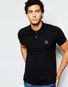 BOSS Orange Polo Shirt with Logo In Black - Черный