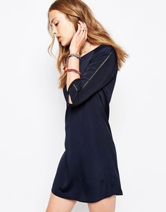 Maison Scotch Silky Feel Dress In Paisley Print - Синий