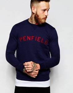 Свитшот с логотипом в студенческом стиле Penfield - Темно-синий