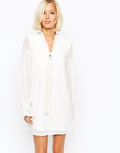 Свободное платье с завязкой на бант Vero Moda - Снежно-белый