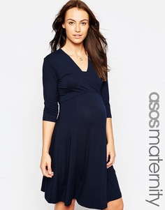 Платье мини для беременных с V‑образным вырезом ASOS Maternity