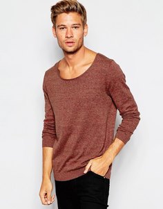 Хлопковый джемпер с глубоким вырезом ASOS - Rust twist