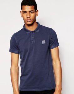 BOSS Orange Polo Shirt with Logo In Blue - Темно-синий