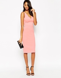 Платье-футляр миди в стиле 50-х ASOS - Розовый