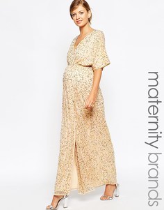 Платье-кимоно макси для беременных с пайетками ASOS Maternity