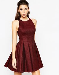 Короткое приталенное платье ASOS NIGHT Premium - Красный