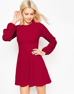 Короткое фактурное приталенное платье ASOS - Blush