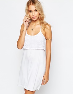 ASOS Lace Double Layer Dress - Белый