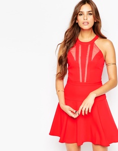 Платье с баской BCBGMAXAZRIA - Poppy