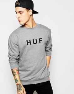 Свитшот с логотипом HUF - Серый