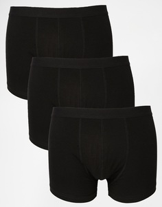 ASOS 3 Pack Trunks In Black SAVE 20% - Черный