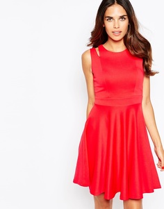 Короткое приталенное платье Jessica Wright Amelie - Deep red scuba