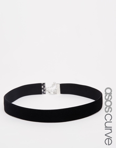Классическое бархатное ожерелье-чокер ASOS CURVE - Черный