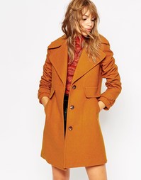 Пальто с воротником в стиле 70‑х ASOS - Рыжий