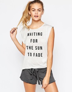 MinkPink Fading Sun Pyjama Top - Серый