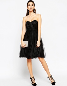 Сетчатое платье бандо ASOS NIGHT - Черный