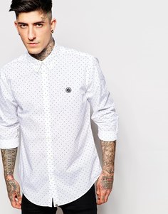 Pretty Green Shirt with Polka Dot Print - Белый