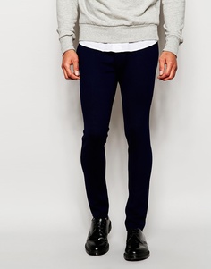 ASOS Super Skinny Trousers In Jersey - Темно-синий