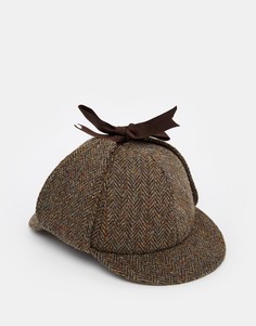 ASOS Deer Hunter Hat In Harris Tweed - Хаки