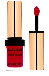 Блеск для губ и румяна Baby Doll Kiss &amp; Blush 06 Rouge Libertine YSL