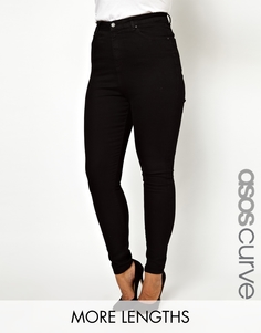 Джинсы скинни с ультразавышенной талией ASOS CURVE - Черный