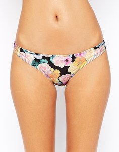 Бикини плавки-хипстеры с цветочным принтом ASOS Выбирай и комбинируй - Pink and lemon flora