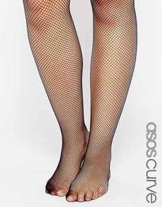 Колготки в сеточку ASOS Curve - Черный