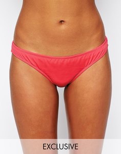 Бразильские плавки бикини эксклюзивно для ASOS FULLER BUST - Pink petunia