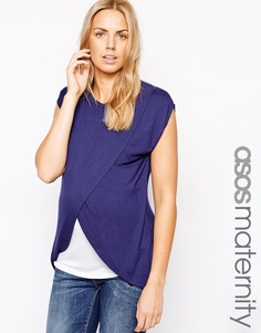 Футболка с запахом для кормящих мам ASOS Maternity
