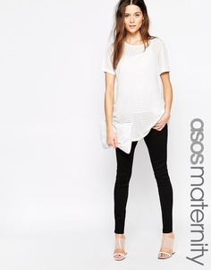 Черные джеггинсы для беременных ASOS Maternity ''Sculpt Me'' Premium - Черный